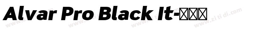 Alvar Pro Black It字体转换